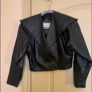 Black leather jacket